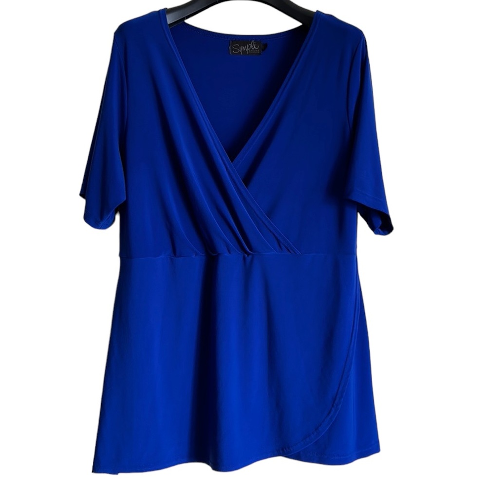 Dressy Tunic Top Sympli Royal Blue